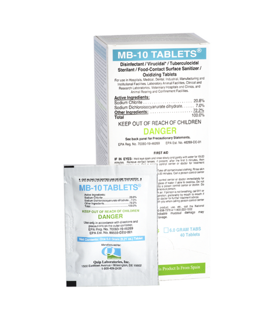MB-10 Induction Chambers Disinfectant Tablet