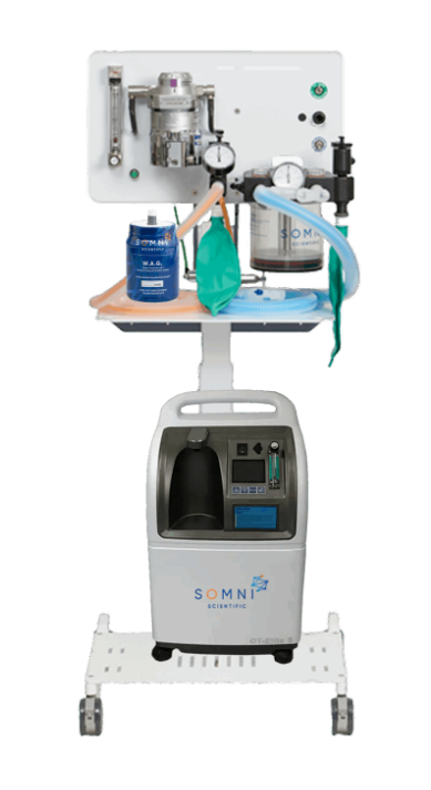Rebreathing Anesthesia Cart System